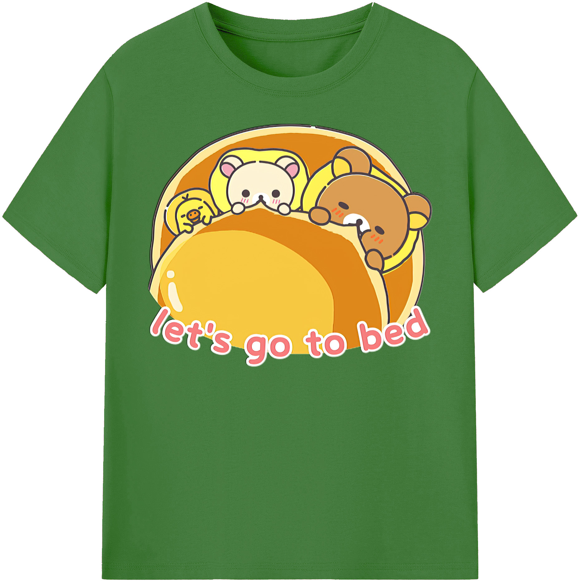 （画像用） リラックマ リラックマ キイロイトリ Rilakkuma Korilakkuma Kiiroitori レディースカジュアルプリントTシャツ（綿100％）